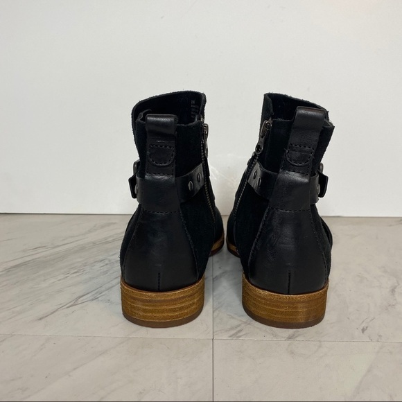 New! Kork Ease Kenai Black Buckle Suede Booties 8M - Picture 3 of 14